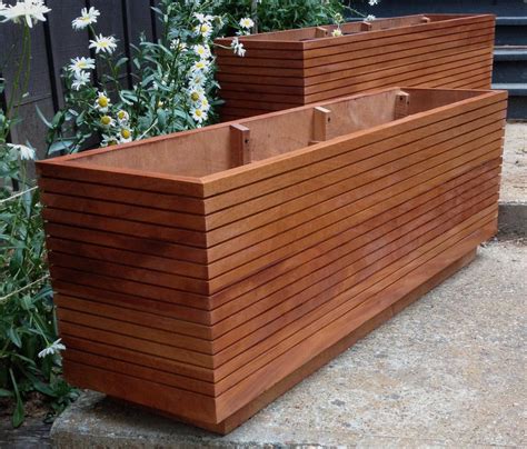 rectangular planter boxes long